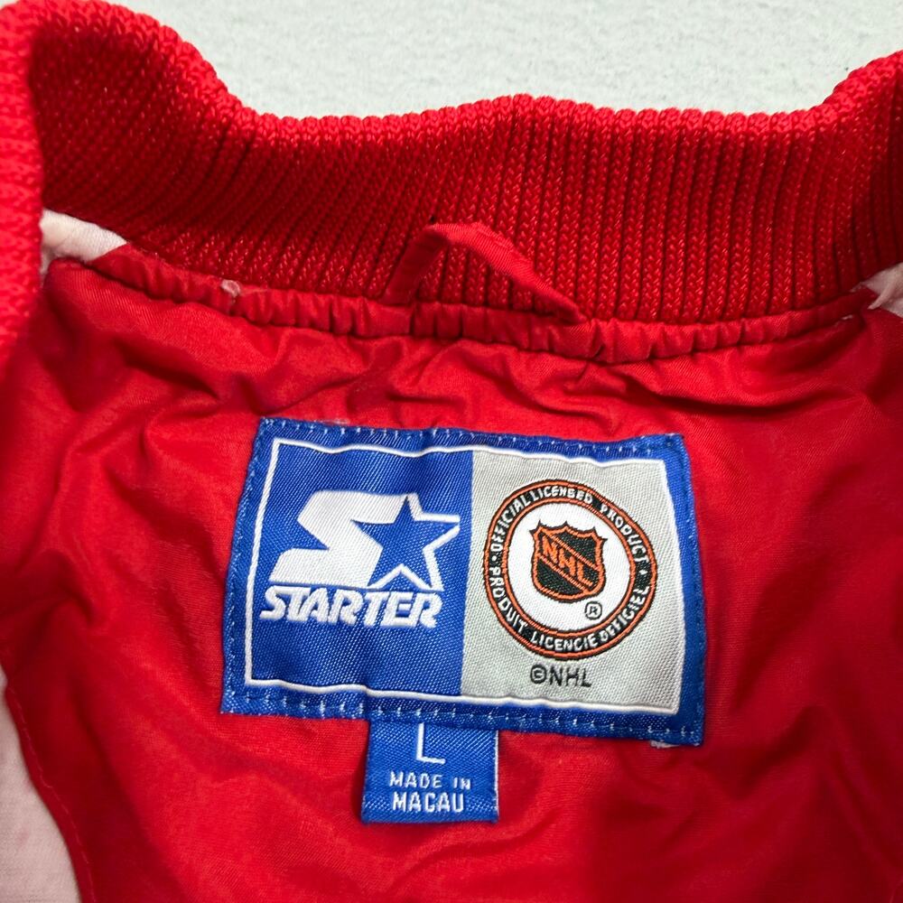Vintage Detroit Red Wings Windbreaker Pullover Men's Large Red NHL Hockey 90s - Picture 5 of 9
